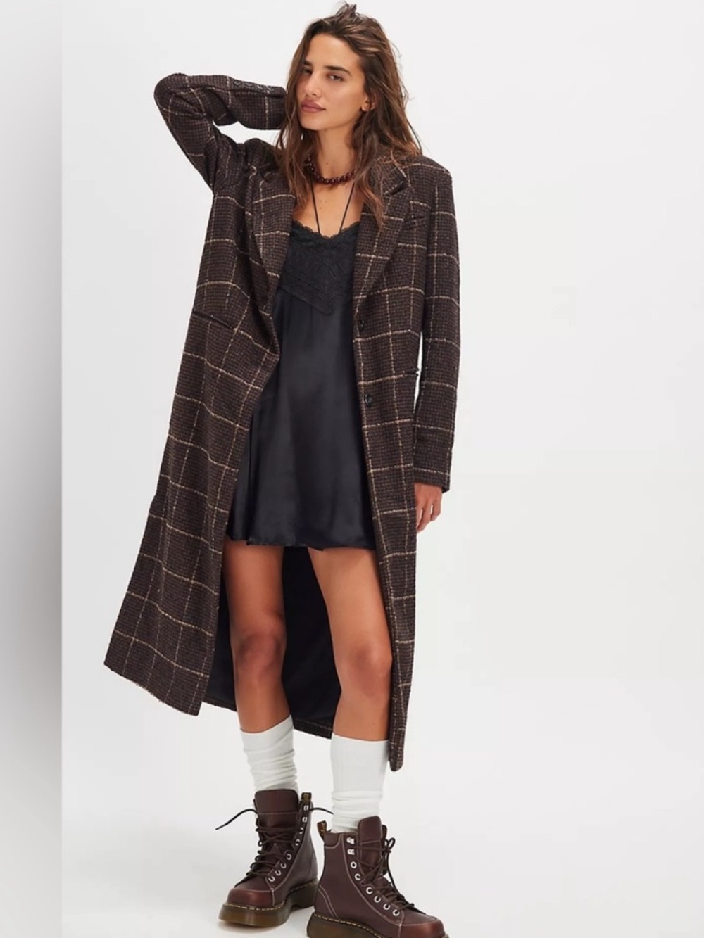 NWT Free People Hailey Tweed Duster Pea Coat